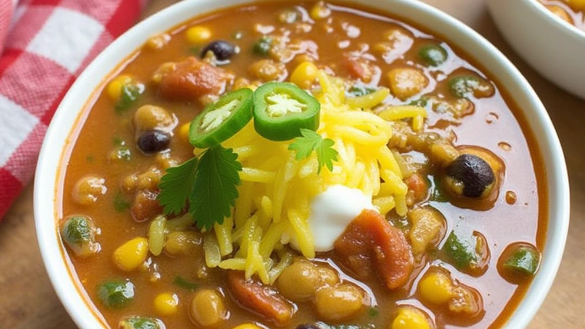 Flavorful Taco Soup Without Corn"