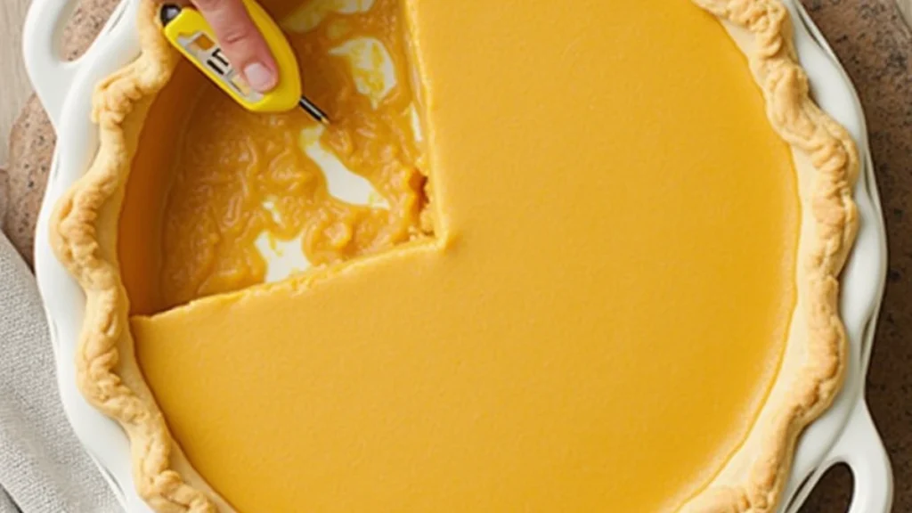 A freshly baked Milk Bar pumpkin pie with a golden crust, showcasing a smooth, crack-free filling as an example of avoiding common baking mistakes.