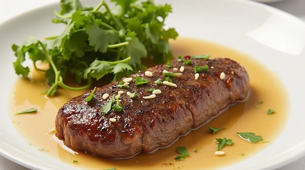 Beef cheek meat displayed on a cutting board, showcasing its marbled texture and fat content, ready to be prepared in various dishes.